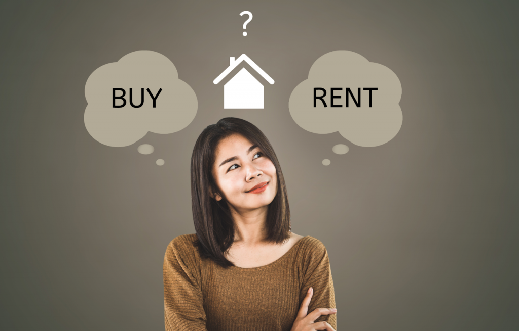 Women thinking of buying or renting house