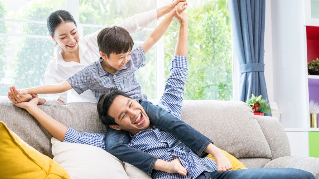 Family happy with new house in malaysia