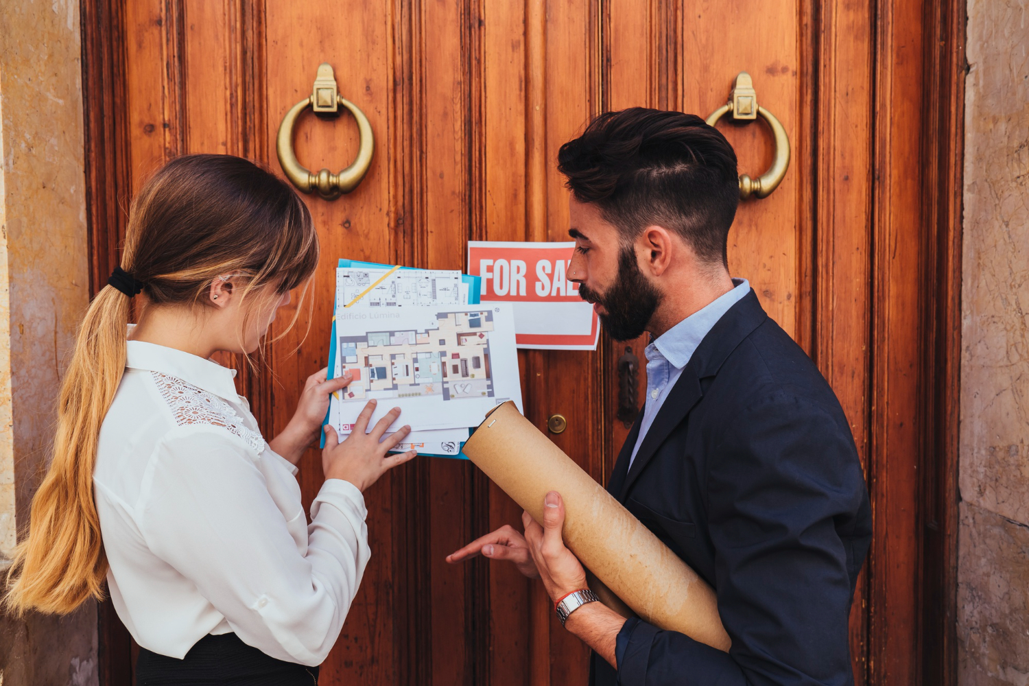 real estate agents working on a subsale house